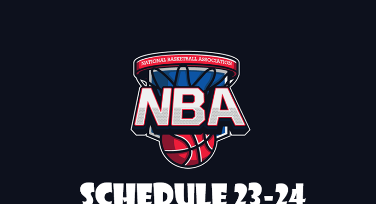 The NBA 23-24 is set to tip off on October 24th with an electrifying opening night featuring multiple games. Here is NBA 2023-24 schedule: